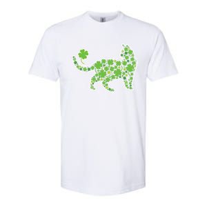 Shamrock Cat St Patricks Day For Irish Feline Lover Gift Softstyle CVC T-Shirt