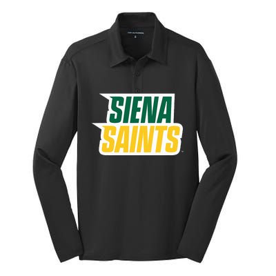 Siena College Saints Silk Touch Performance Long Sleeve Polo