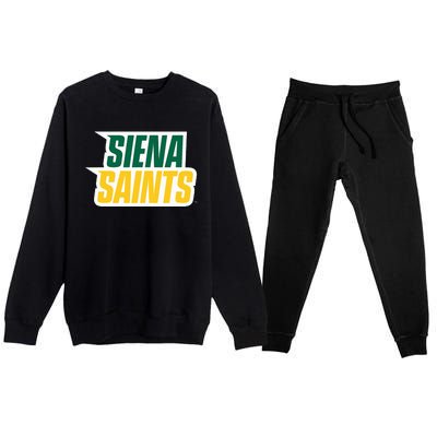 Siena College Saints Premium Crewneck Sweatsuit Set