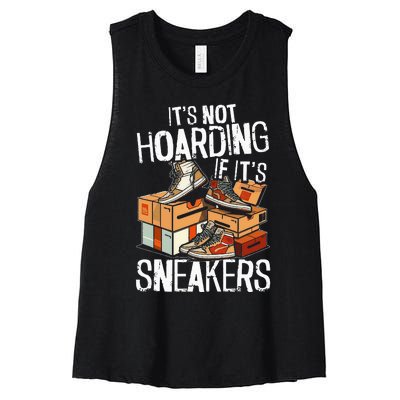 Shoe Collector Sneakerhead Shoe Lover I Love Sneakers Women's Racerback Cropped Tank