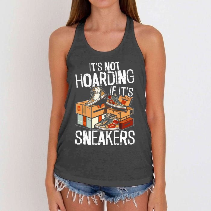 Shoe Collector Sneakerhead Shoe Lover I Love Sneakers Women's Knotted Racerback Tank