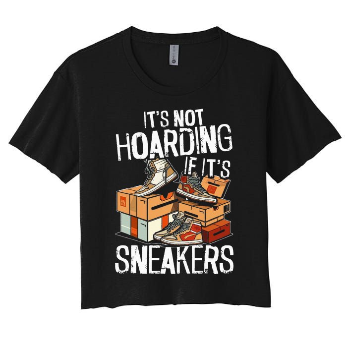 Shoe Collector Sneakerhead Shoe Lover I Love Sneakers Women's Crop Top Tee