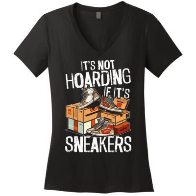 Shoe Collector Sneakerhead Shoe Lover I Love Sneakers Women's V-Neck T-Shirt
