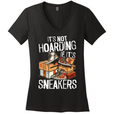 Shoe Collector Sneakerhead Shoe Lover I Love Sneakers Women's V-Neck T-Shirt