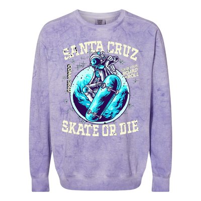 Santa Cruz Skateboard Retro Vintage Street Wear Astronaut Colorblast Crewneck Sweatshirt