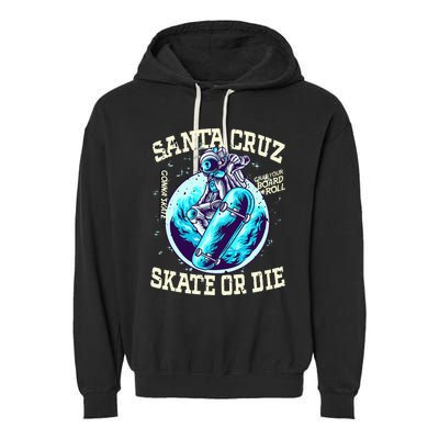 Santa Cruz Skateboard Retro Vintage Street Wear Astronaut Garment-Dyed Fleece Hoodie