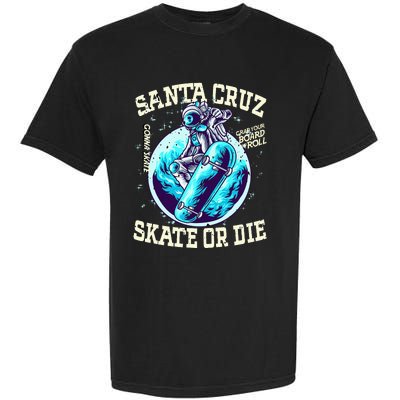 Santa Cruz Skateboard Retro Vintage Street Wear Astronaut Garment-Dyed Heavyweight T-Shirt