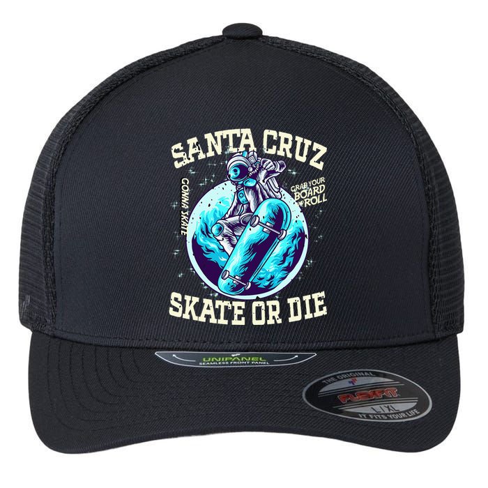 Santa Cruz Skateboard Retro Vintage Street Wear Astronaut Flexfit Unipanel Trucker Cap