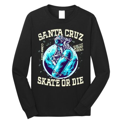 Santa Cruz Skateboard Retro Vintage Street Wear Astronaut Long Sleeve Shirt