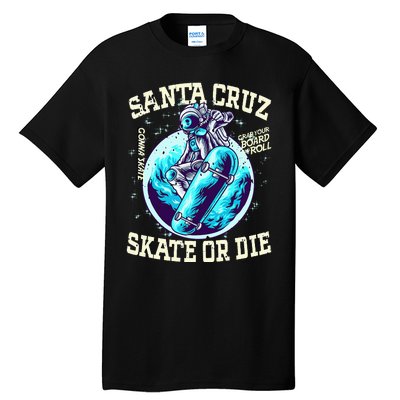 Santa Cruz Skateboard Retro Vintage Street Wear Astronaut Tall T-Shirt