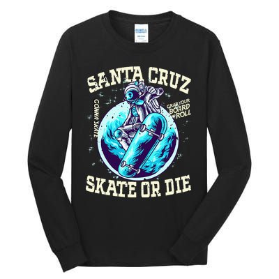 Santa Cruz Skateboard Retro Vintage Street Wear Astronaut Tall Long Sleeve T-Shirt