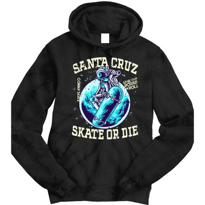 Santa Cruz Skateboard Retro Vintage Street Wear Astronaut Tie Dye Hoodie