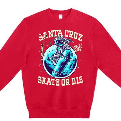 Santa Cruz Skateboard Retro Vintage Street Wear Astronaut Premium Crewneck Sweatshirt