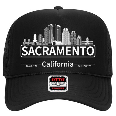 Sacramento California Skyline Travel to Sacramento Trucker Hat