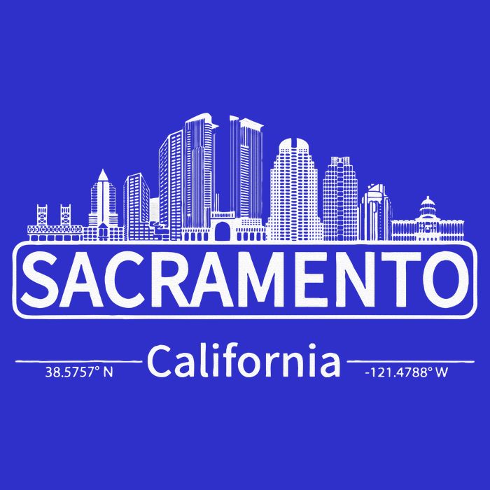 Sacramento California Skyline Travel to Sacramento Premium T-Shirt