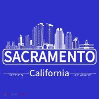 Sacramento California Skyline Travel to Sacramento Kids Long Sleeve Shirt
