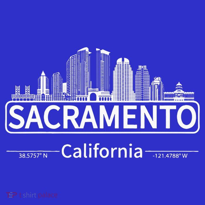Sacramento California Skyline Travel to Sacramento Kids Long Sleeve Shirt