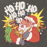 Santa Claus Smoking Hookah Cotton Canvas Backpack