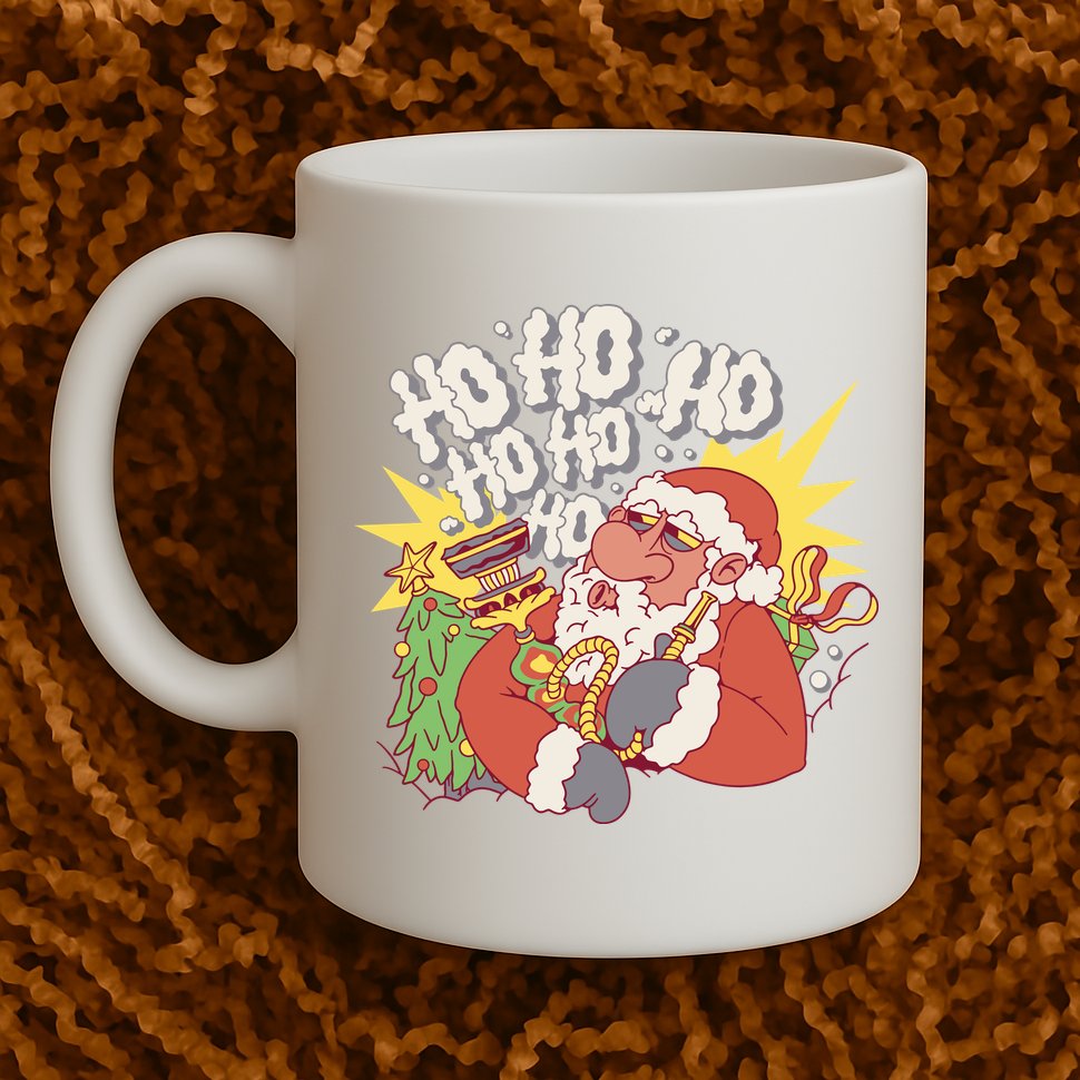 Santa Claus Smoking Hookah Mug