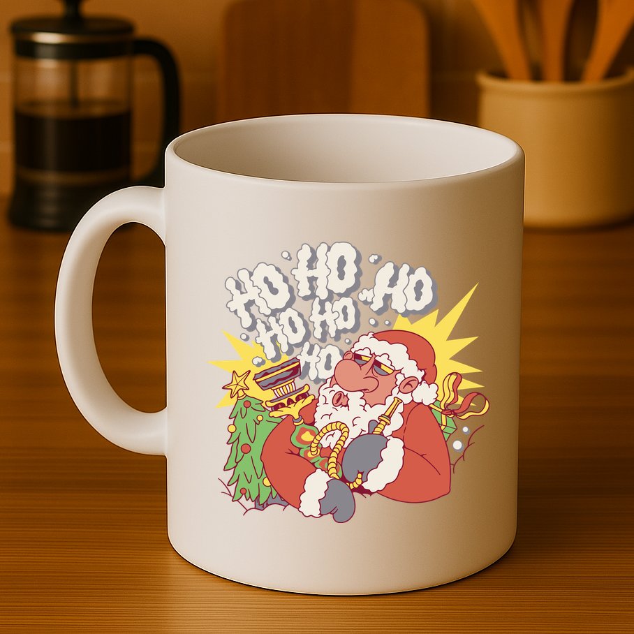 Santa Claus Smoking Hookah Mug