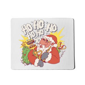 Santa Claus Smoking Hookah Mousepad