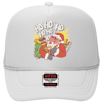 Santa Claus Smoking Hookah Trucker Hat