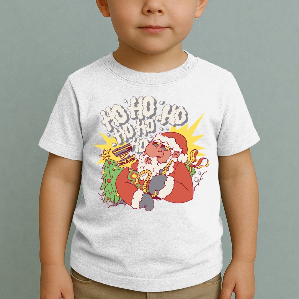 Santa Claus Smoking Hookah Toddler T-Shirt