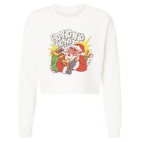 Santa Claus Smoking Hookah Cropped Pullover Crew