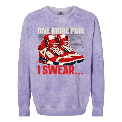 Shoe Collector Sneakerhead Shoe Lover I Love Sneakers Colorblast Crewneck Sweatshirt