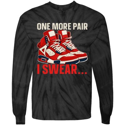 Shoe Collector Sneakerhead Shoe Lover I Love Sneakers Tie-Dye Long Sleeve Shirt