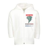 Storm Chaser Stormchaser Tornado Classes Storm Chaser Toddler Zip Fleece Hoodie