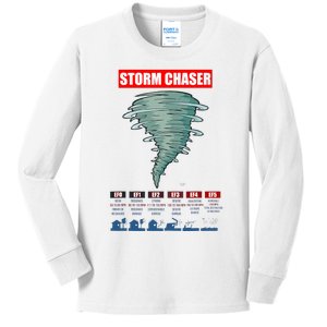 Storm Chaser Stormchaser Tornado Classes Storm Chaser Kids Long Sleeve Shirt