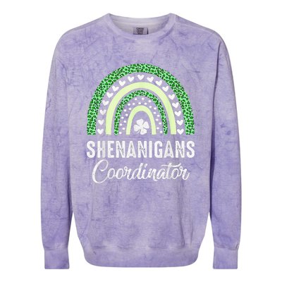 Shenanigans Coordinator St Patricks Day Outfit Colorblast Crewneck Sweatshirt