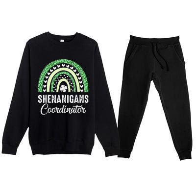 Shenanigans Coordinator St Patricks Day Outfit Premium Crewneck Sweatsuit Set