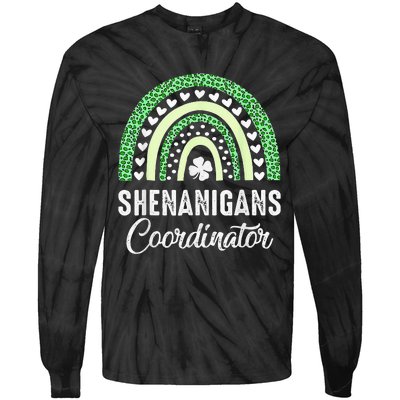 Shenanigans Coordinator St Patricks Day Outfit Tie-Dye Long Sleeve Shirt