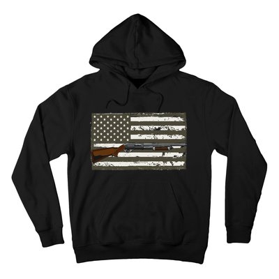 Sporting Clays Skeet USA Flag Clay Target Shooting Hoodie