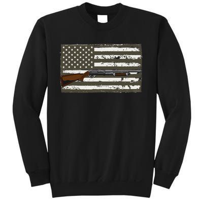 Sporting Clays Skeet USA Flag Clay Target Shooting Sweatshirt