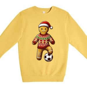 Soccer Christmas Soccer Ugly Christmas Premium Crewneck Sweatshirt