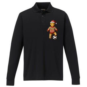 Soccer Christmas Soccer Ugly Christmas Performance Long Sleeve Polo