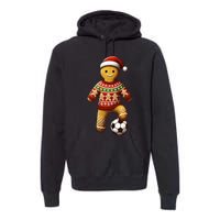 Soccer Christmas Soccer Ugly Christmas Premium Hoodie