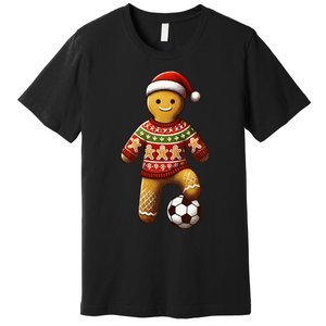 Soccer Christmas Soccer Ugly Christmas Premium T-Shirt