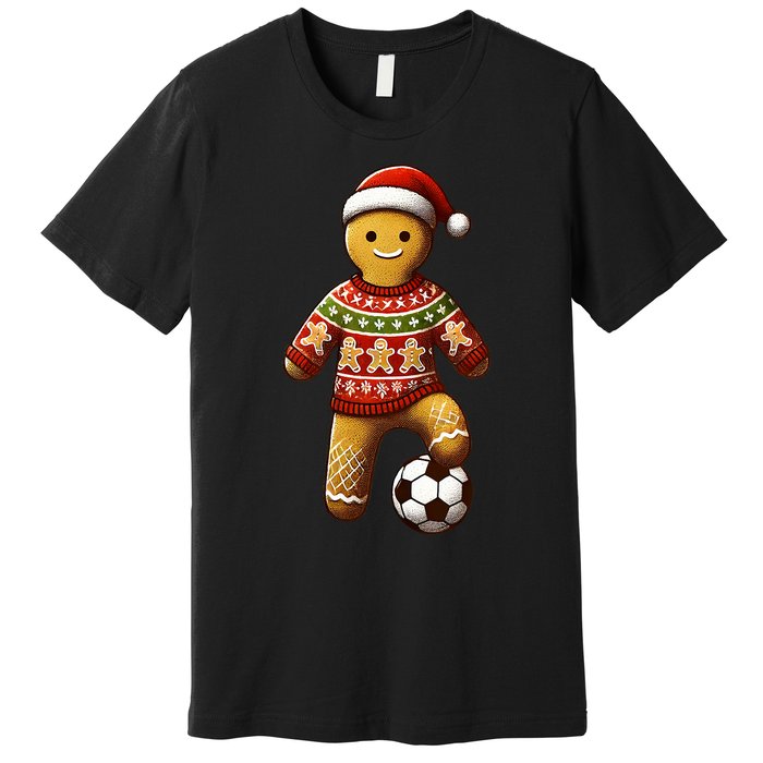 Soccer Christmas Soccer Ugly Christmas Premium T-Shirt