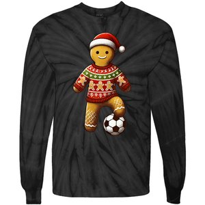 Soccer Christmas Soccer Ugly Christmas Tie-Dye Long Sleeve Shirt