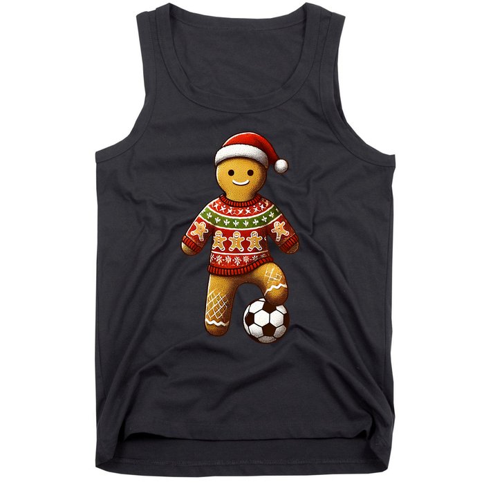 Soccer Christmas Soccer Ugly Christmas Tank Top