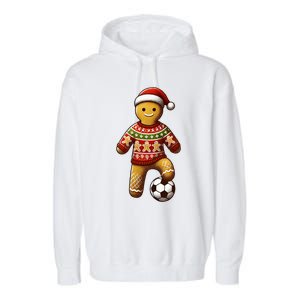 Soccer Christmas Soccer Ugly Christmas Garment-Dyed Fleece Hoodie