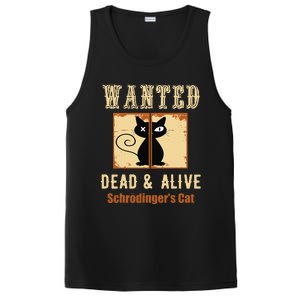 Schroedingers Cat Science Graphic Wanted Dead & Alive Quote PosiCharge Competitor Tank