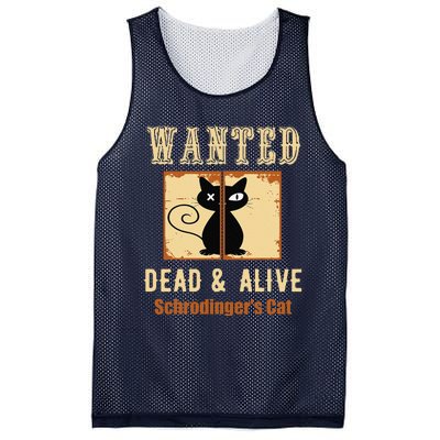 Schroedingers Cat Science Graphic Wanted Dead & Alive Quote Mesh Reversible Basketball Jersey Tank