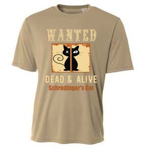 Schroedingers Cat Science Graphic Wanted Dead & Alive Quote Cooling Performance Crew T-Shirt