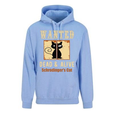 Schroedingers Cat Science Graphic Wanted Dead & Alive Quote Unisex Surf Hoodie