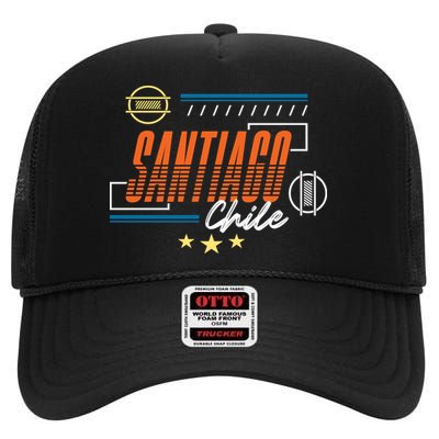 Santiago Chile High Crown Mesh Back Trucker Hat